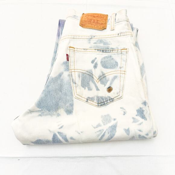 Levi's 560 Distressed Acid Wash Dyed Denim Jeans Size 33 x 32 - Picture 1 of 8